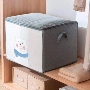 Polar Bear Graphic Zip Storage Bag Handles